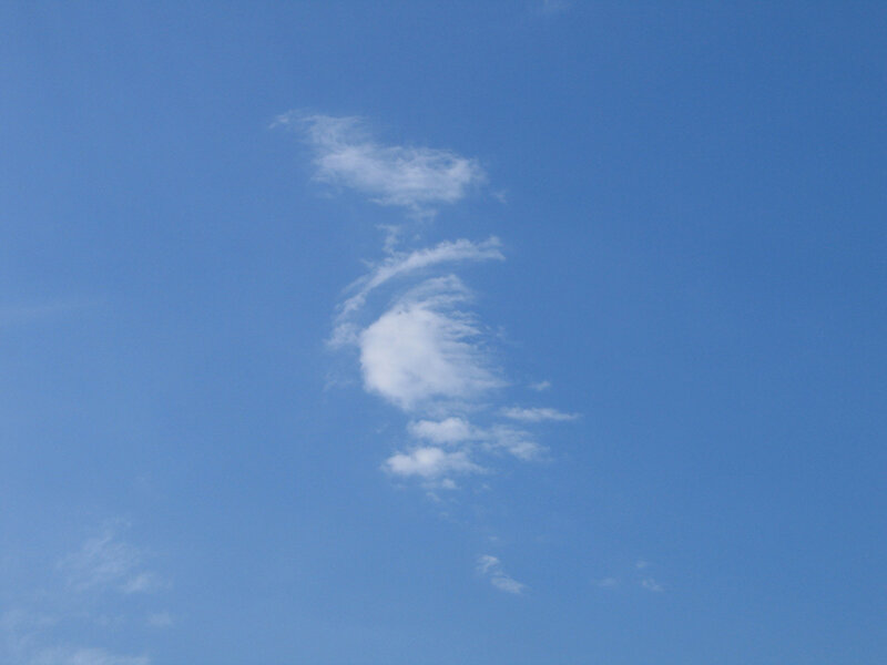 white cloud in blue sky