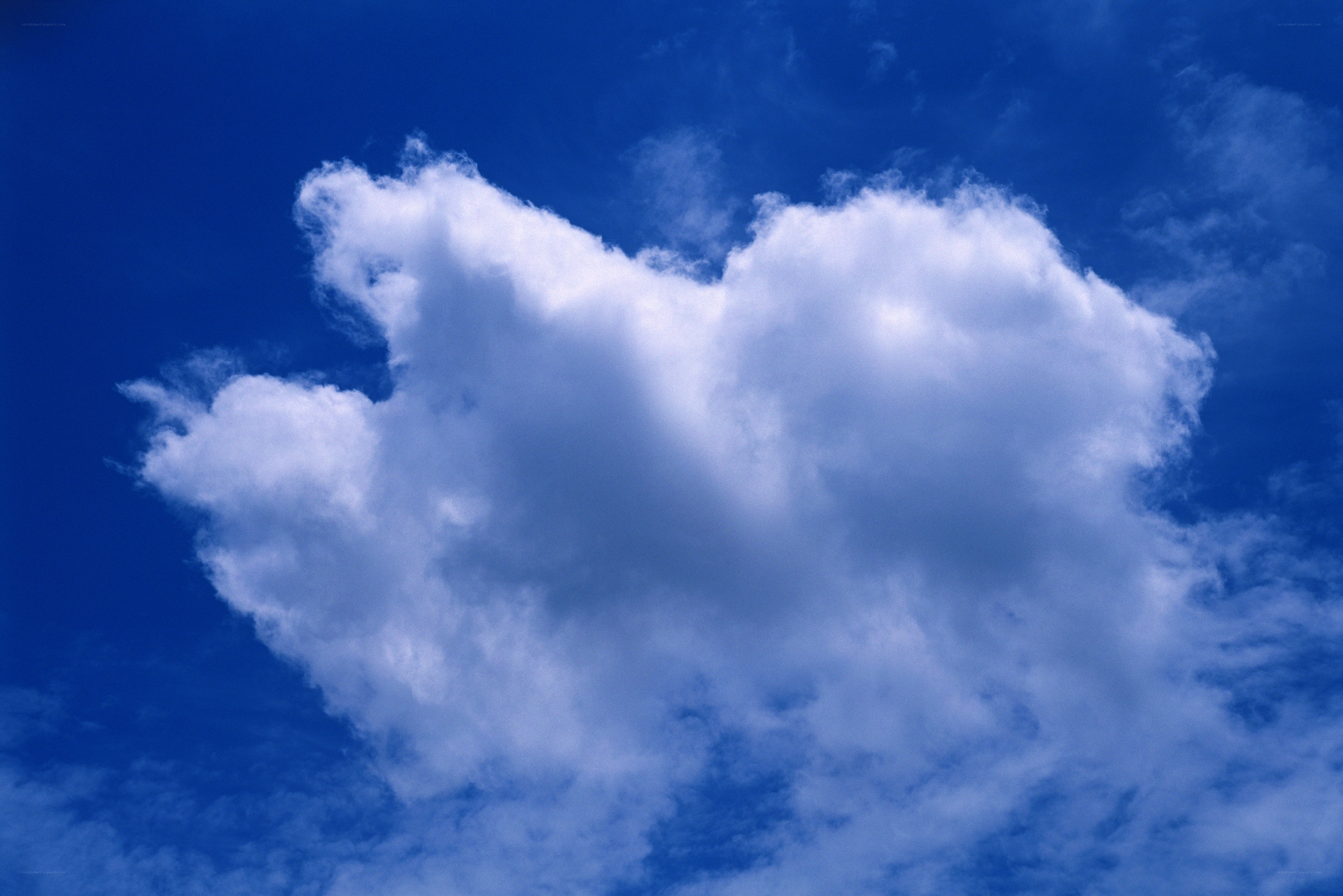 white cloud in blue sky