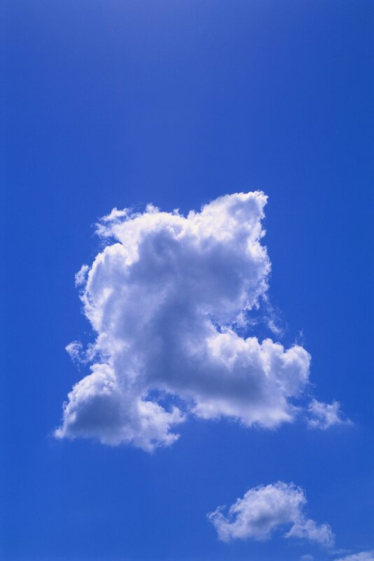 white cloud in blue sky