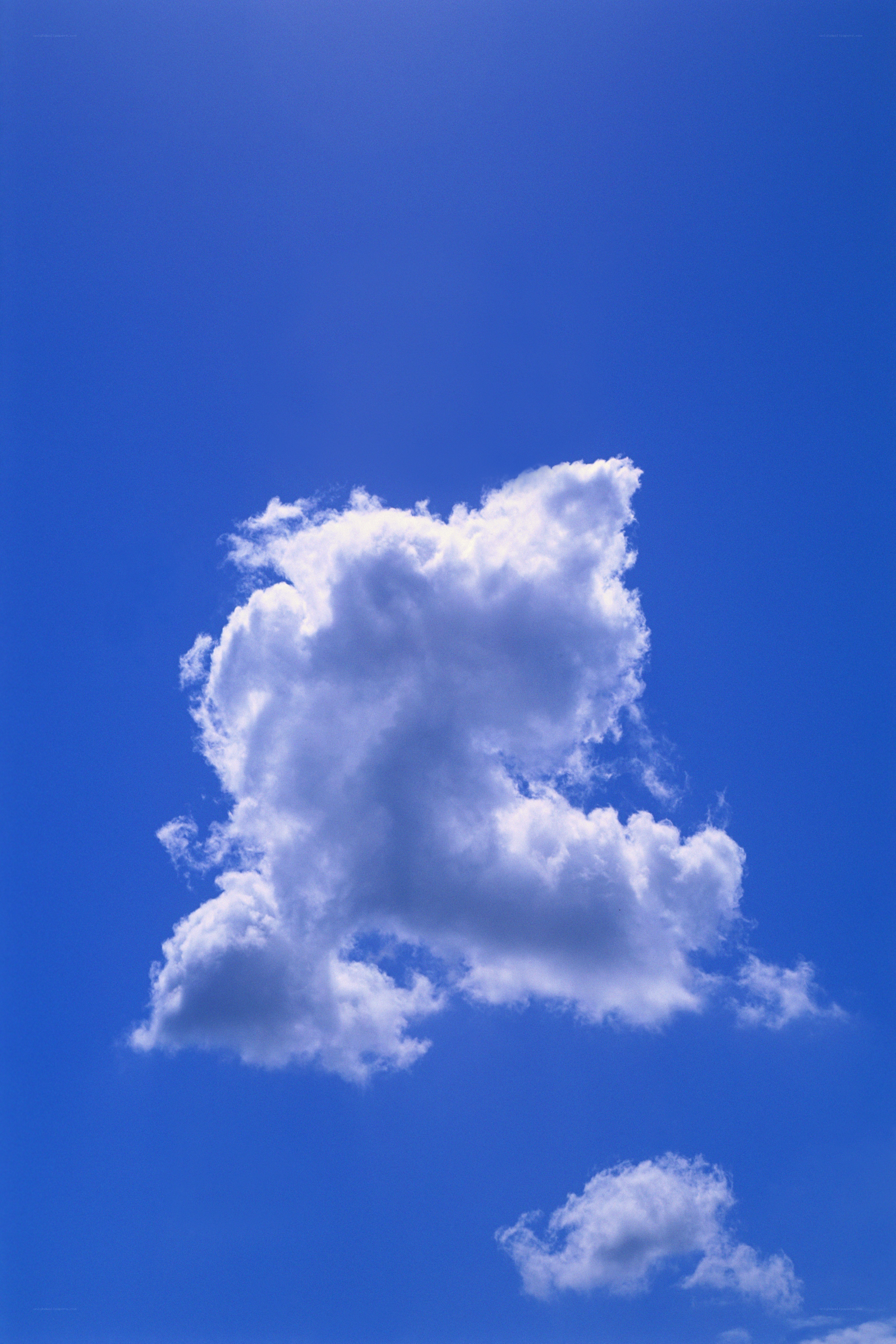 white cloud in blue sky
