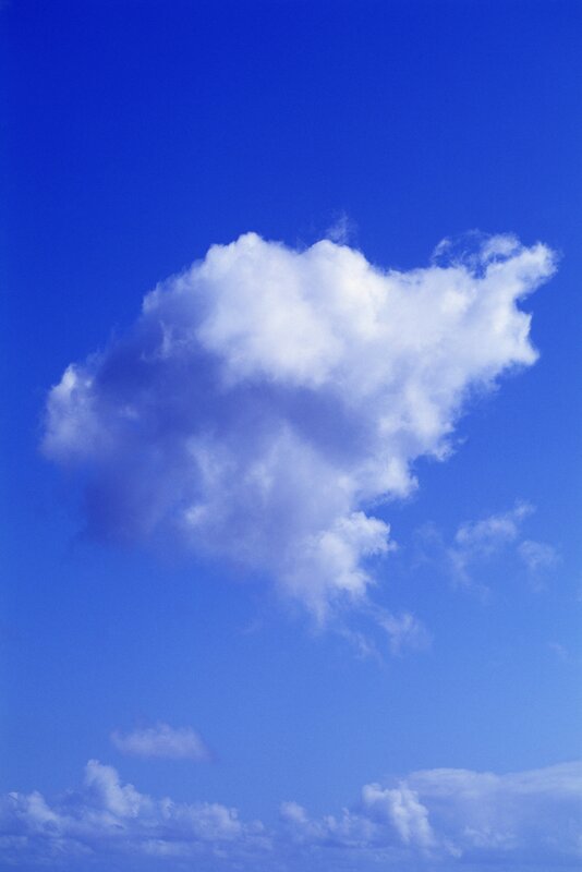 white cloud in blue sky