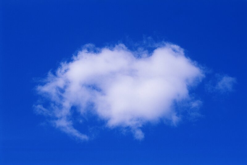 white cloud in blue sky
