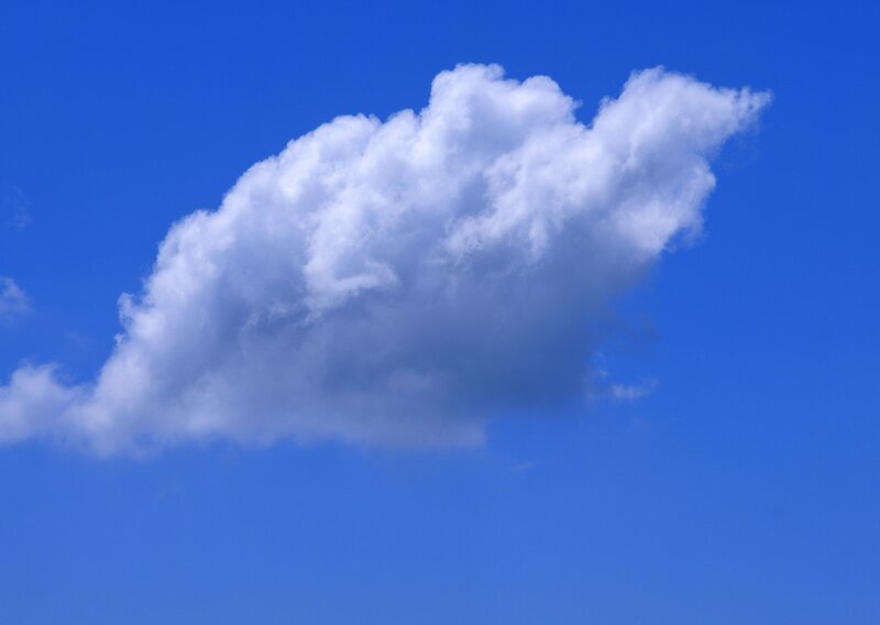 white cloud in blue sky