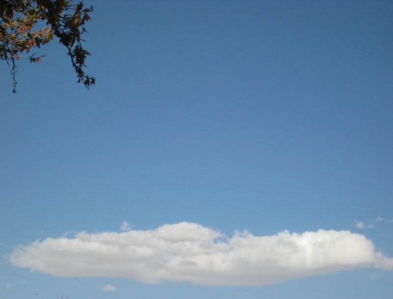 White Cloud in Blue Sky — Calm, Afternoon