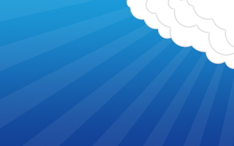 White Cloud in Blue Sky — Calm, Vector Art
