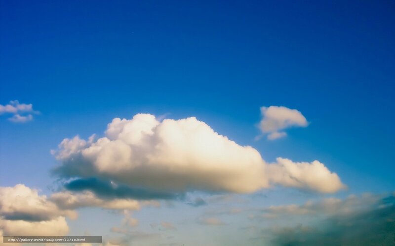 White Cloud in Blue Sky — Serene, Afternoon, Photograph, Clouds