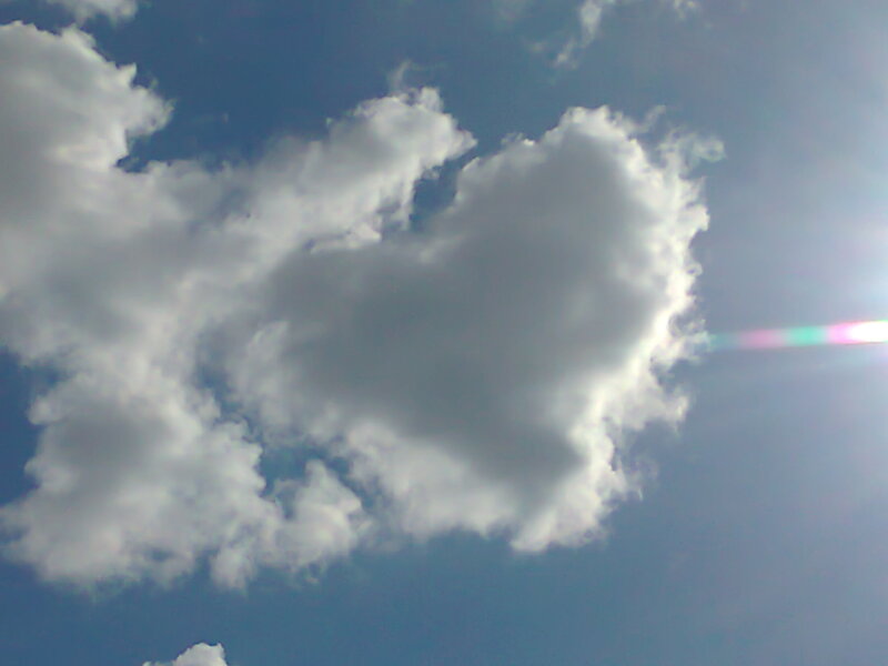 White Cloud in Blue Sky — Serene, Afternoon