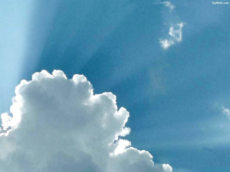 White Cloud in Blue Sky — Serene, Clouds