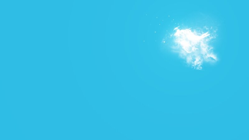 White Cloud in Blue Sky — Serene, Digital Art