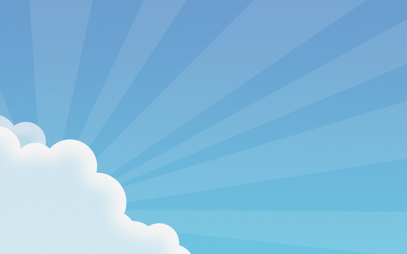 White Cloud in Blue Sky — Serene, Morning, Digital Art