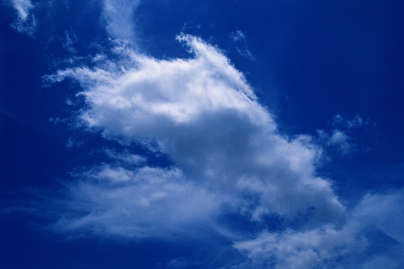 white cloud in blue sky