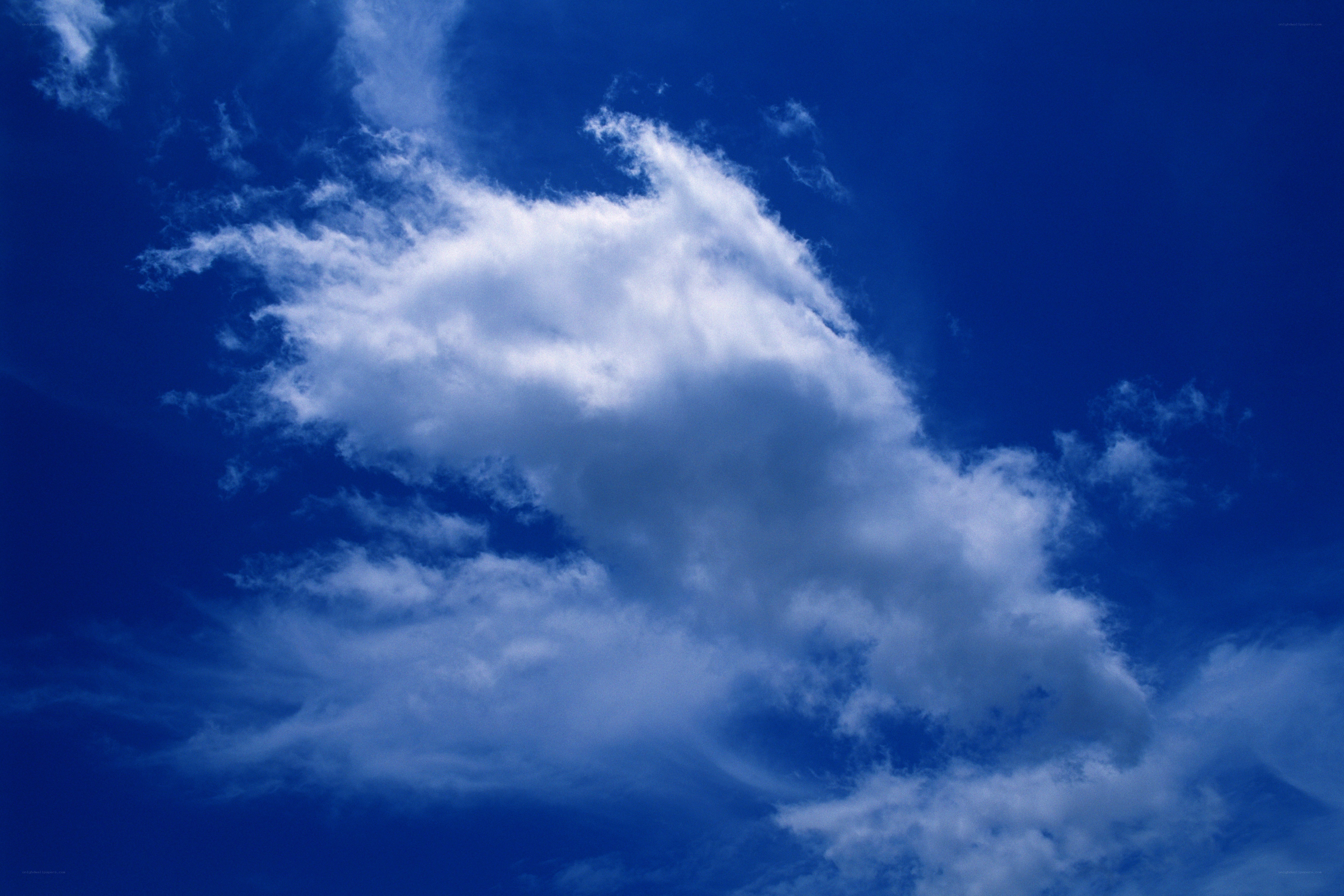 white cloud in blue sky