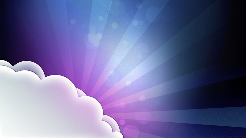 White Cloud in Purple Sky