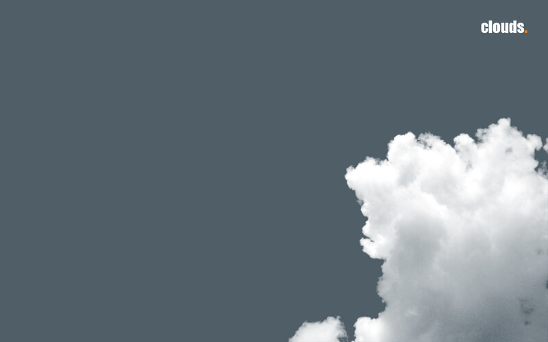 White Cloud in Sky — Gray