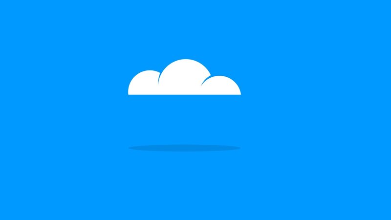 white cloud on blue background