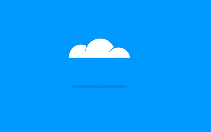 white cloud on blue background