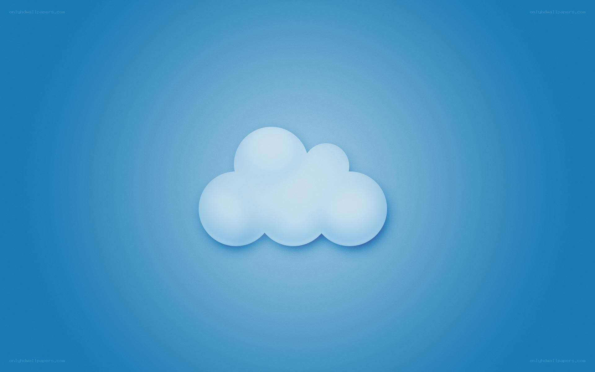 white cloud on blue background