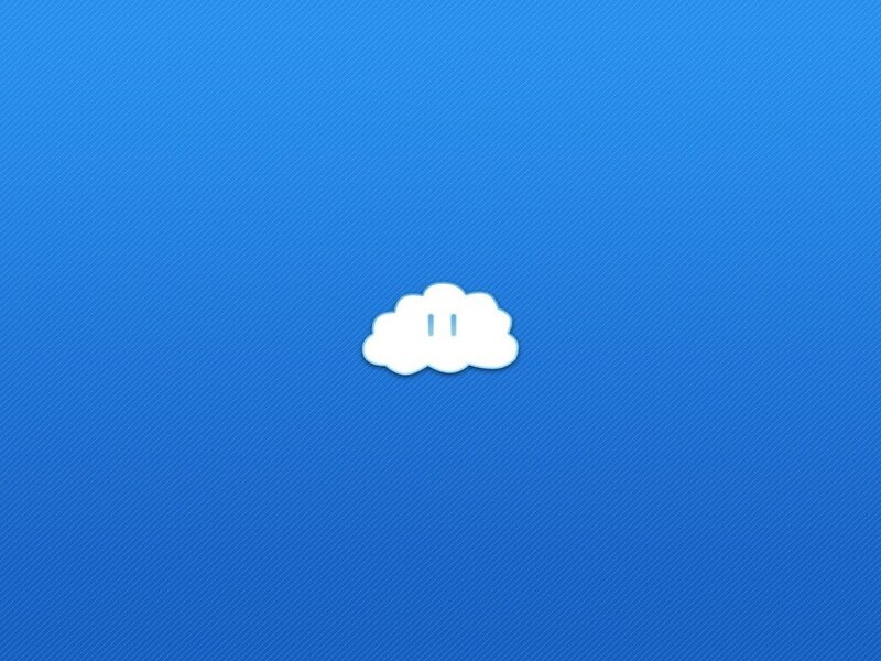white cloud on blue background