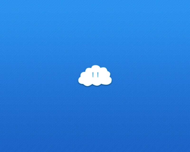 white cloud on blue background