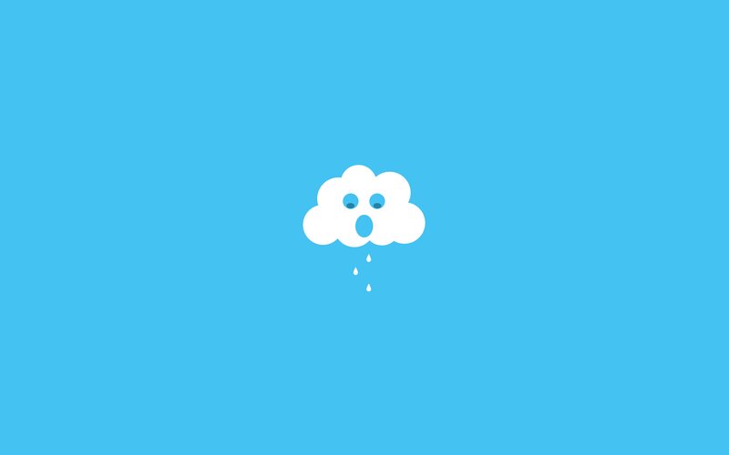 White Cloud with Raindrops