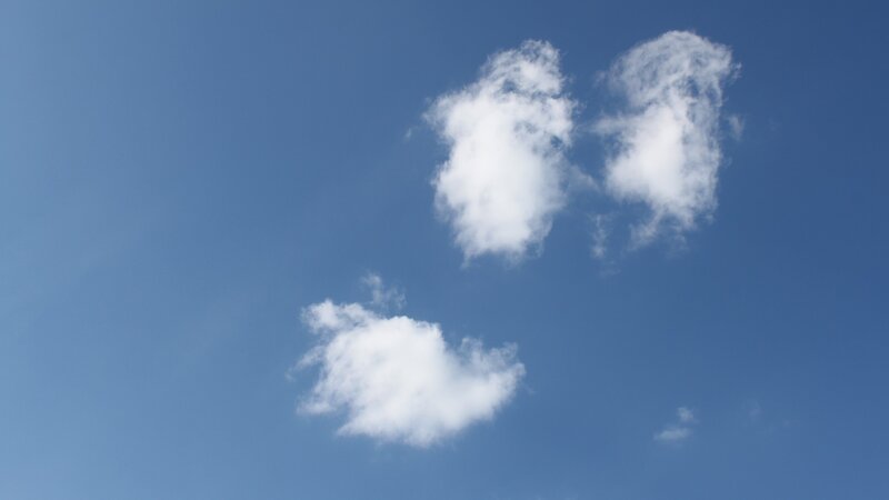white clouds in blue sky