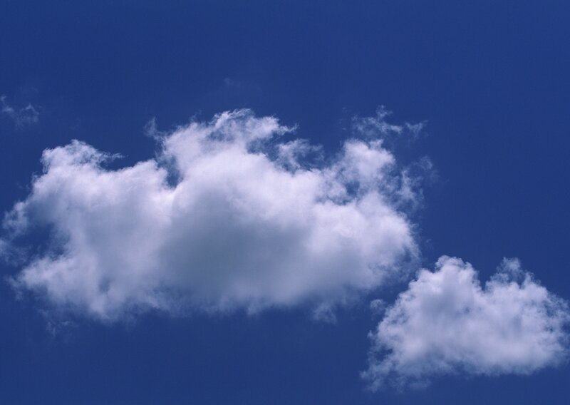 white clouds in blue sky