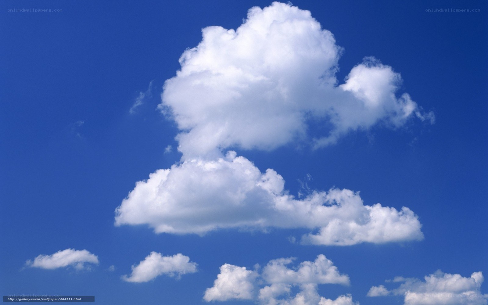 White clouds in blue sky