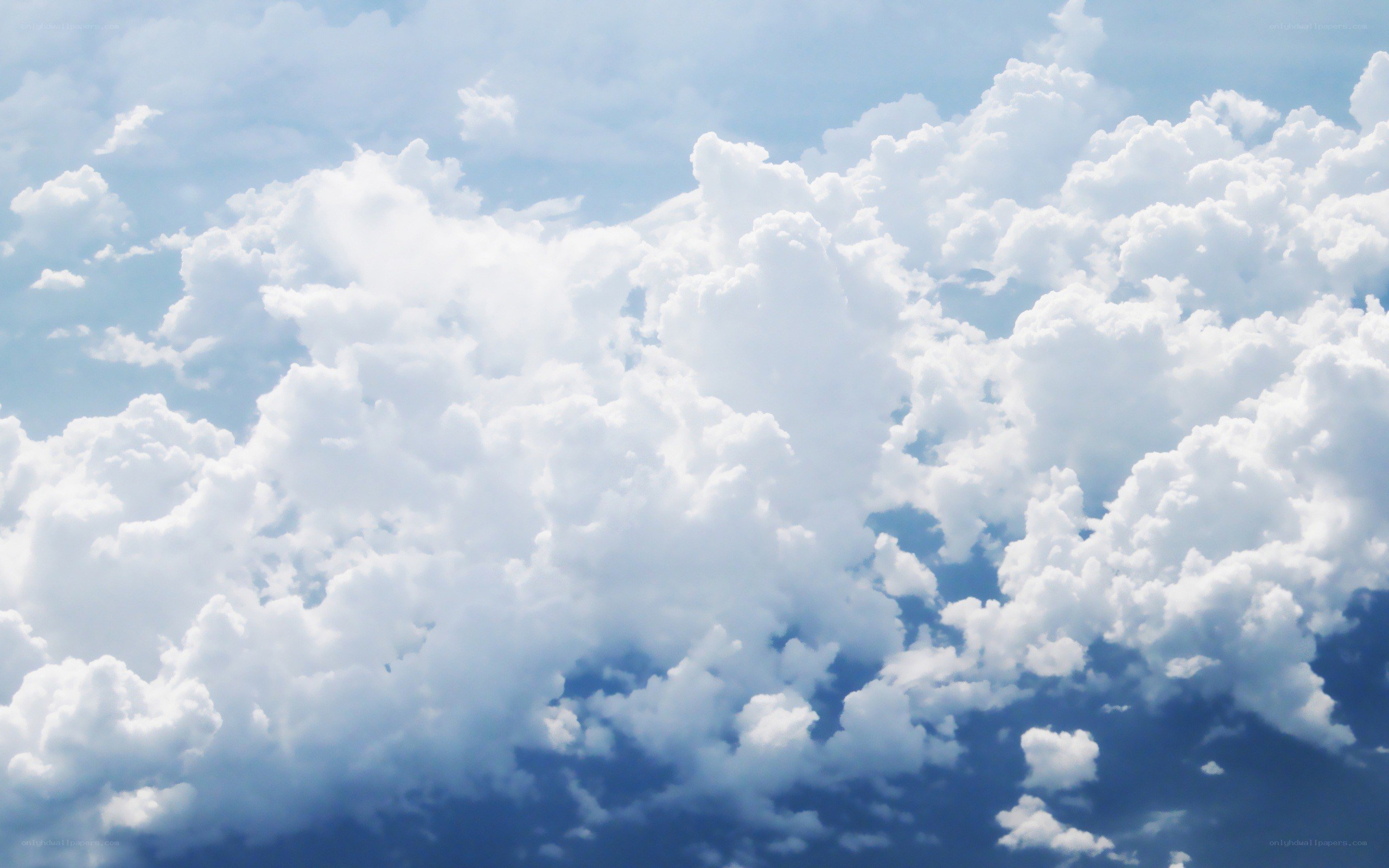 white clouds in blue sky