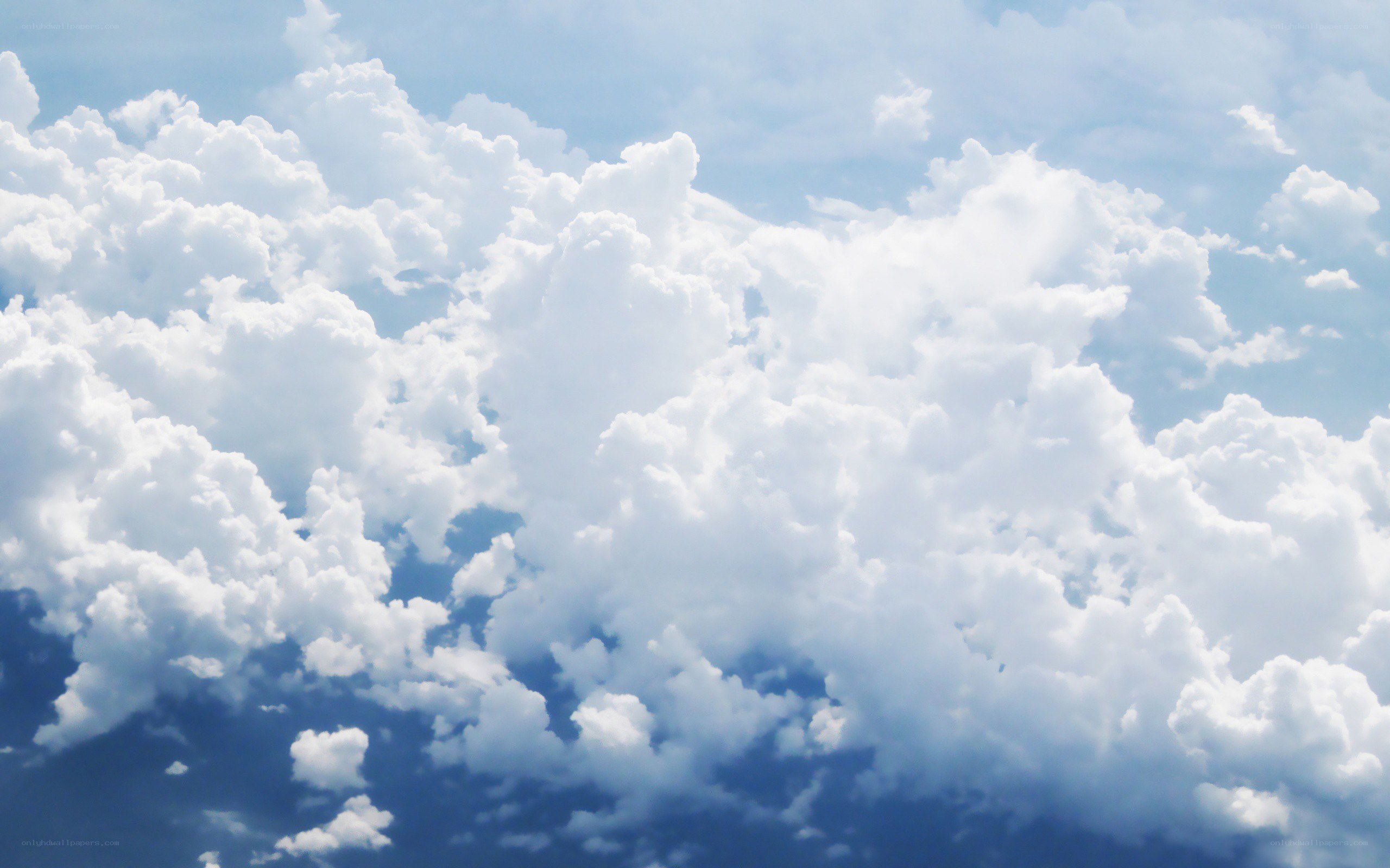 white clouds in blue sky