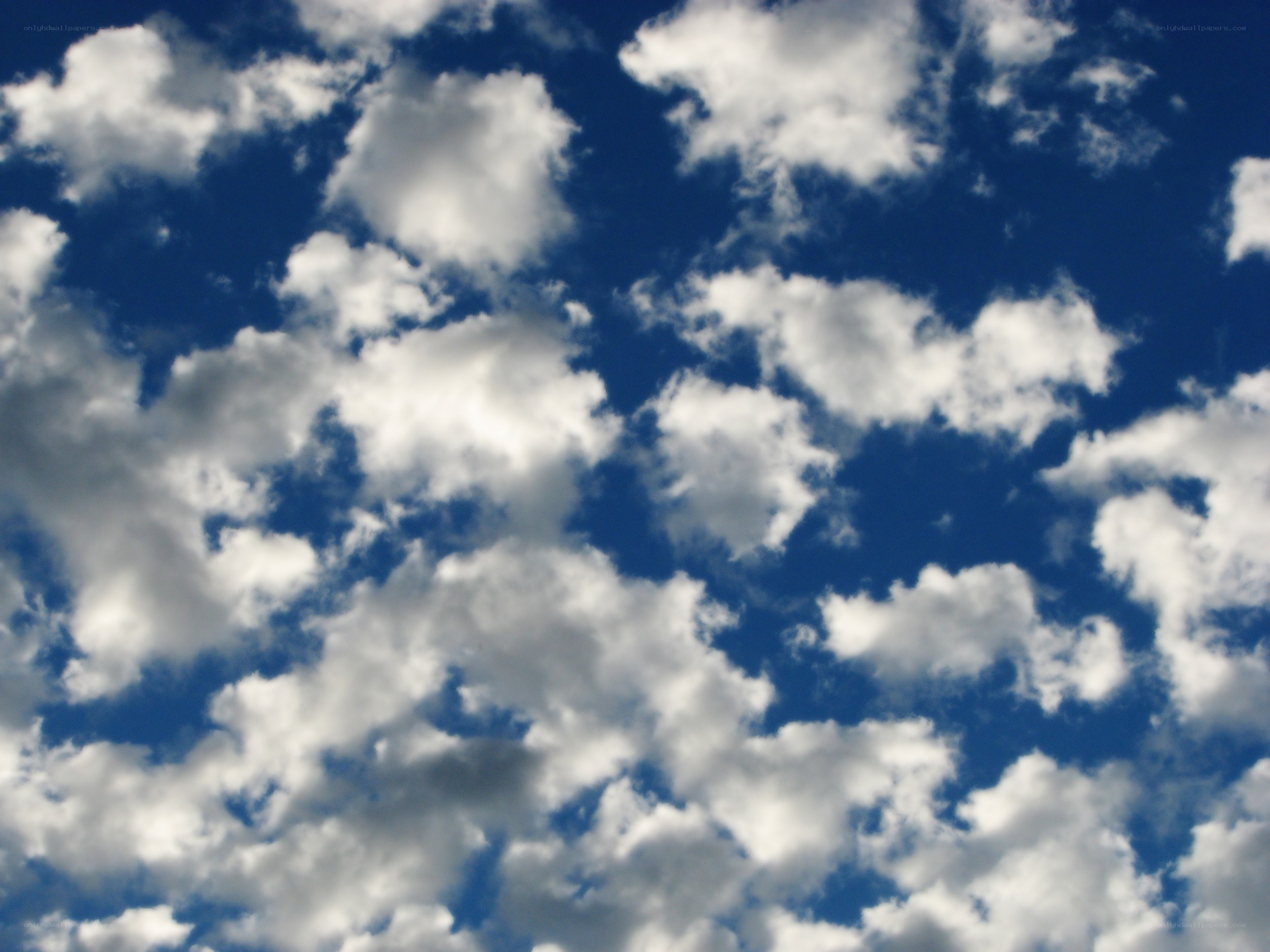 White clouds in blue sky