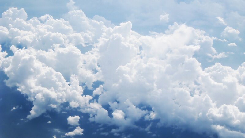 white clouds in blue sky
