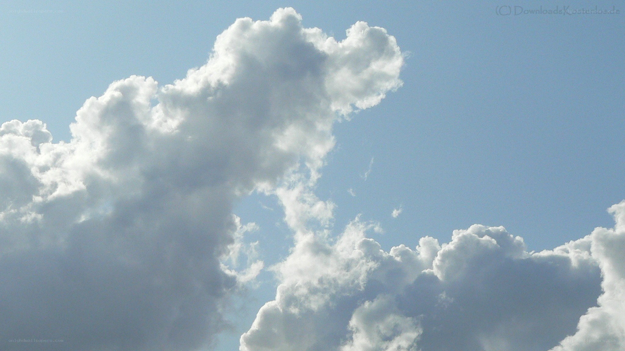 white clouds in blue sky