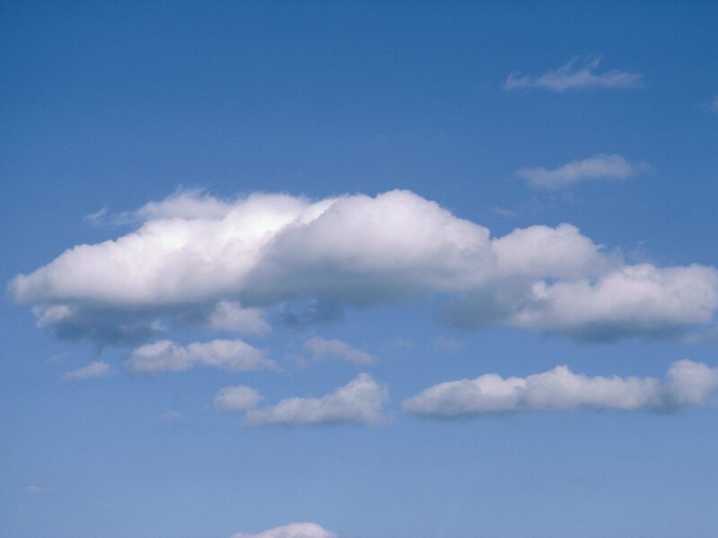 white clouds in blue sky