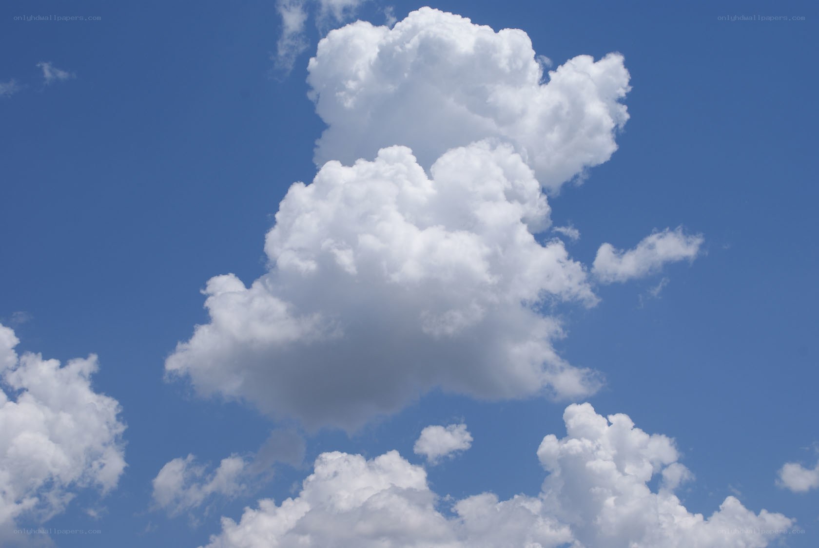 white clouds in blue sky