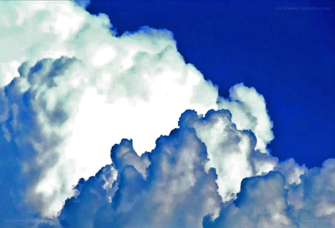 white clouds in blue sky
