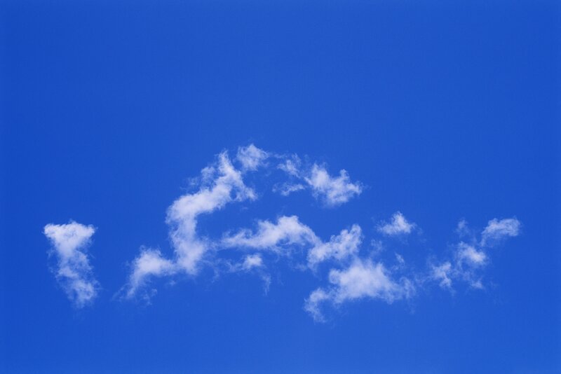 white clouds in blue sky