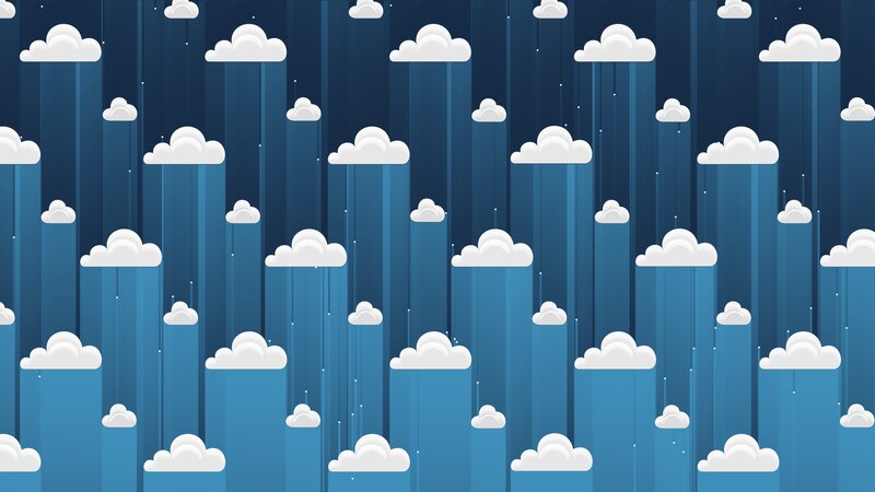 White Clouds in Blue Sky — Calm, Night