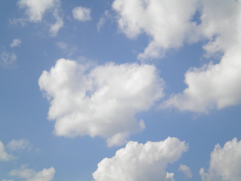 White Clouds in Blue Sky — Calm