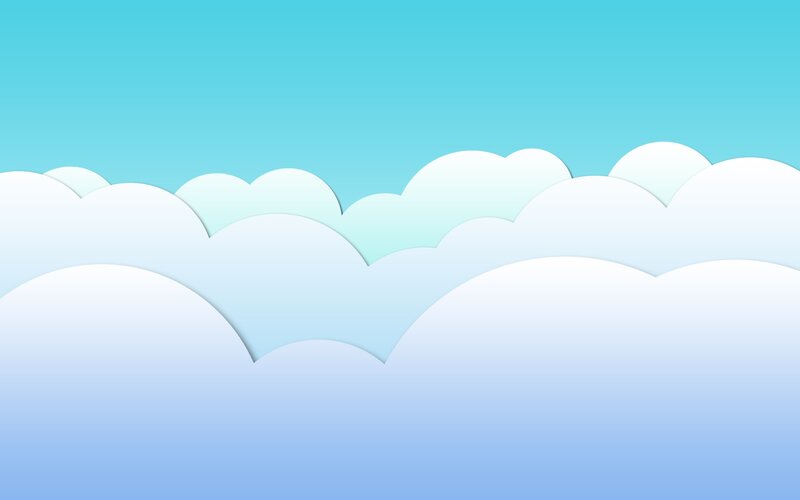 White Clouds in Blue Sky — Illustration