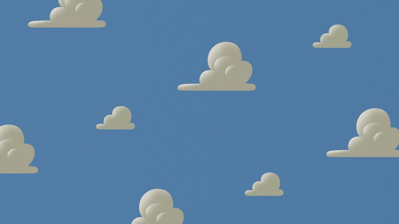 White Clouds in Blue Sky — Serene, 3d Render