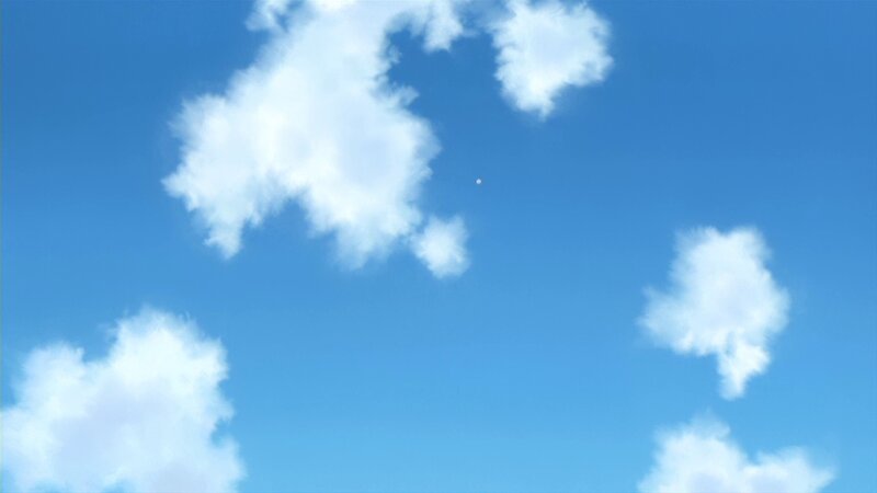 White Clouds in Blue Sky — Serene, Afternoon, Anime