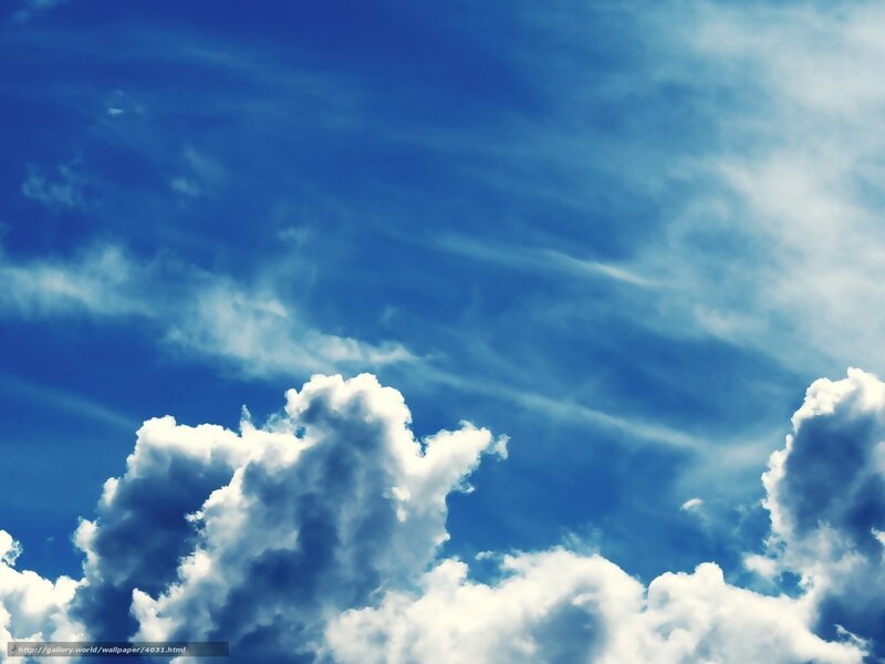 White Clouds in Blue Sky — Serene, Afternoon