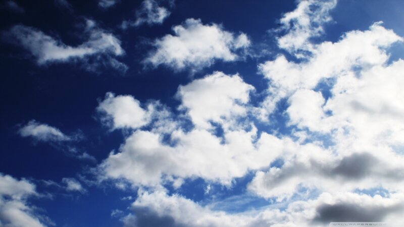 White Clouds in Blue Sky — Wallpaperswide