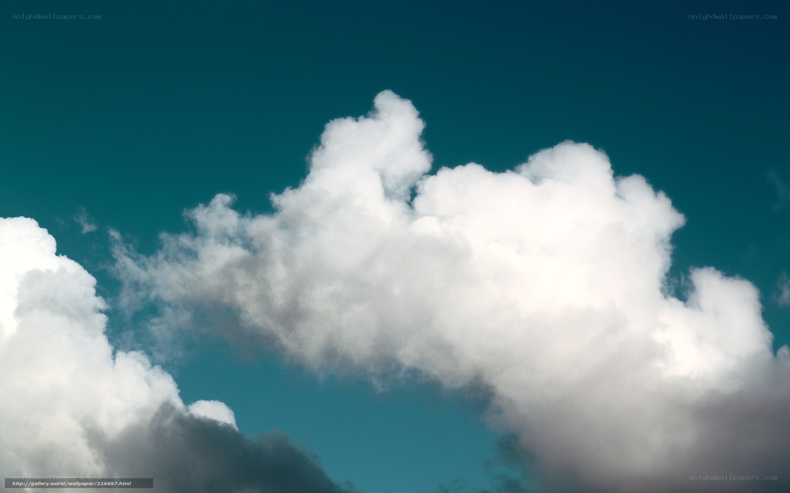 White clouds in blue sky