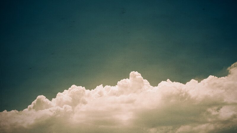 White Clouds in Sky — Blue, Serene