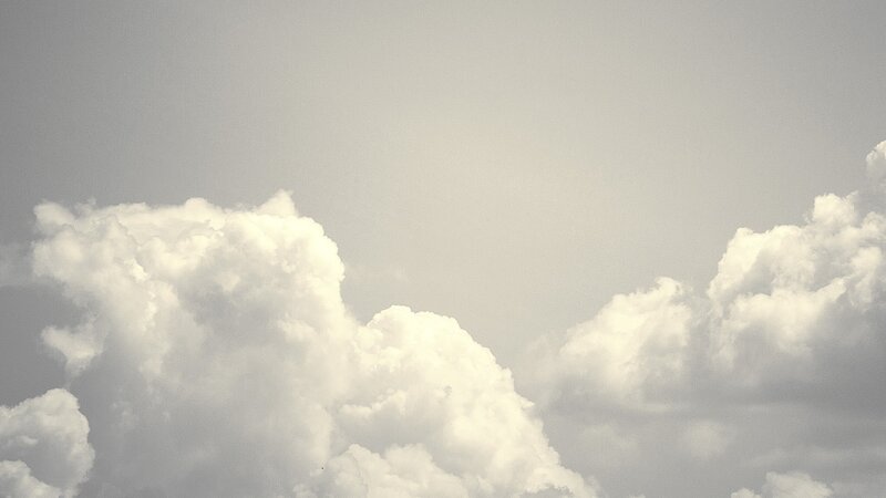 White Clouds in Sky — Gray, Calm