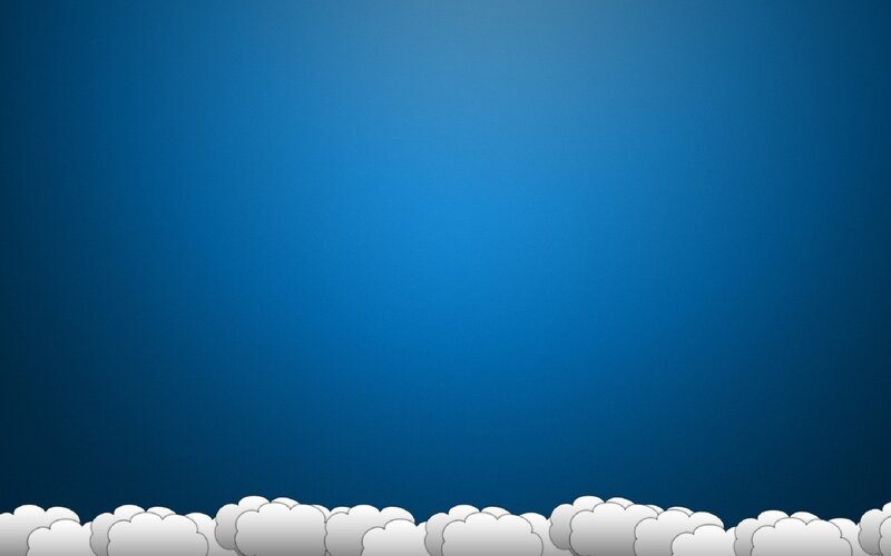 White Clouds on Blue Sky — Calm, Digital Art