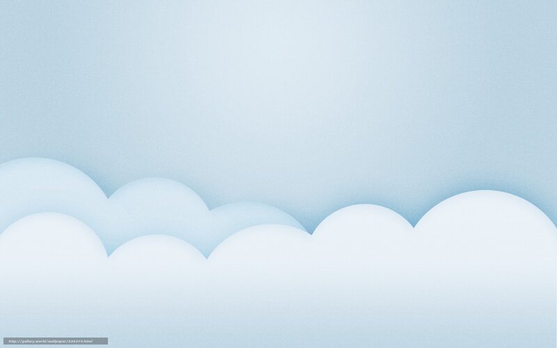 White Clouds on Blue Sky — Serene, Minimalist