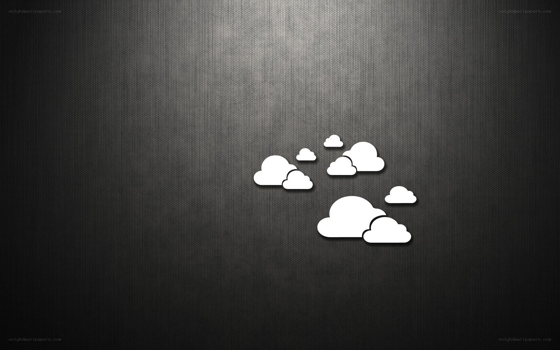 white clouds on dark background