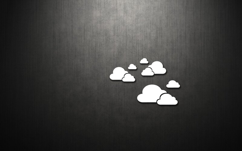 White Clouds on Dark Background — Black, Calm